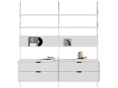 现代固定墙面的装饰柜