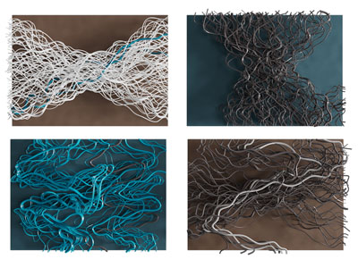 后现代金属丝装饰的立体挂画 墙饰
