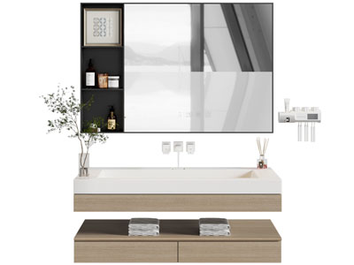 现代洗手台 镜柜 浴室柜