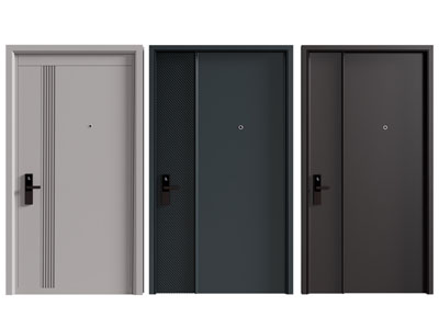 现代子母入户平开门