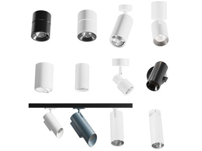 现代可转向筒灯射灯