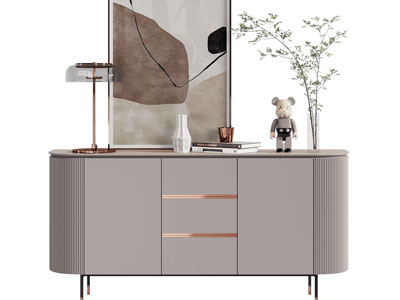 现代玄关柜 边柜 摆件组合