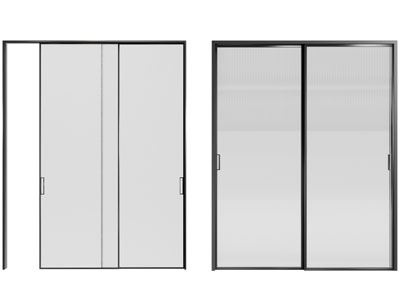 现代玻璃推拉门