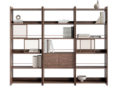 现代实木书柜 书架 书本