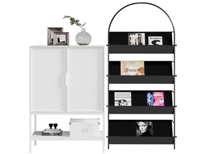 现代玄关柜 边柜 书刊杂志收纳架