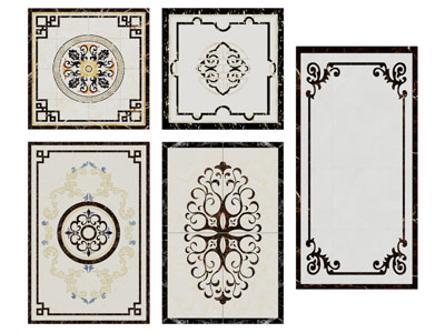 欧式雕花地面拼花
