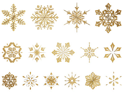 现代金色雪花剪纸 墙饰 贴纸