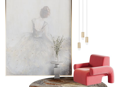 现代装饰地画 休闲椅子 边几