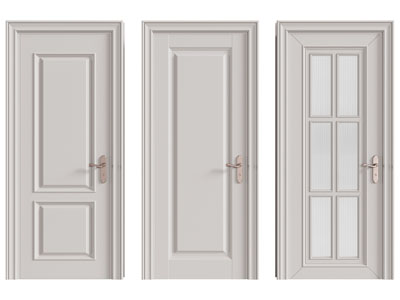 简欧木门 玻璃平开门