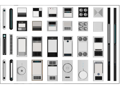 现代暖风扇 线形浴霸3d模型 现代暖风扇 线形浴霸