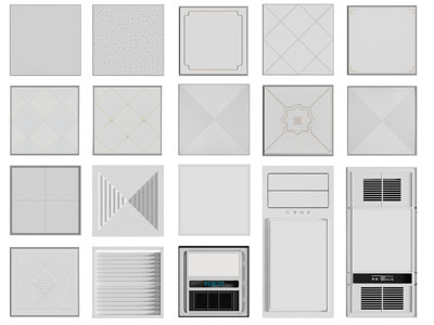 现代铝扣板 集成吊顶 暖风扇 排风扇