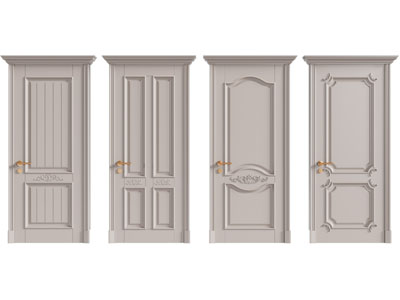 简欧单扇平开门 木门