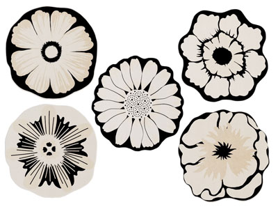 现代花朵图案的圆形地毯3d模型 现代花朵图案的圆形地毯