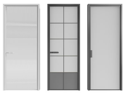 现代玻璃平开门