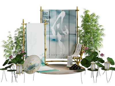 新中式美陈 演绎舞台 户外装置