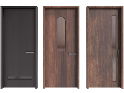 现代中古风实木单扇平开门