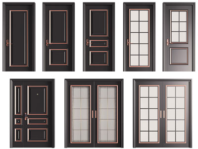 现代木门 玻璃推拉门 防盗门 子母入户平开门