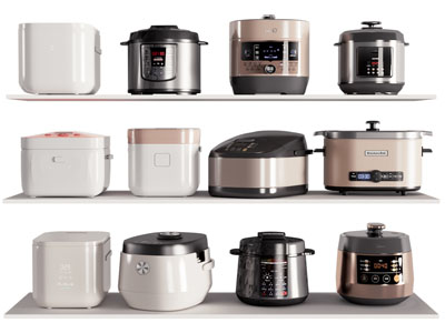 现代电饭锅 厨房电器3d模型 现代电饭锅 厨房电器