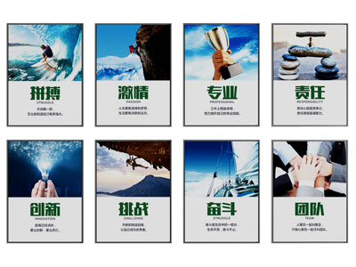 现代企业文化背景墙 装饰挂画