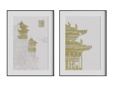 新中式装饰挂画3d模型 新中式装饰挂画
