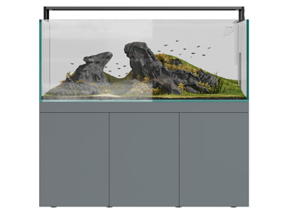 新中式装饰收纳柜鱼缸水族