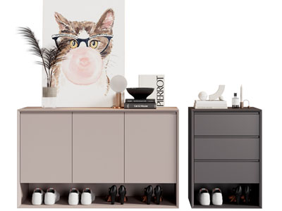 现代玄关鞋柜 矮柜