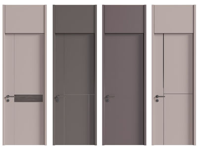 现代单扇木门 平开门