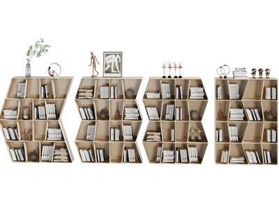 北欧创意实木书柜