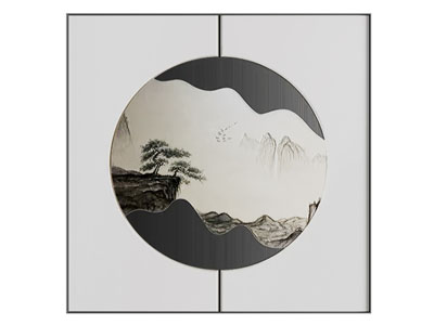 新中式装饰挂画3d模型 新中式装饰挂画