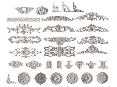 欧式雕花装饰构件 灯盘