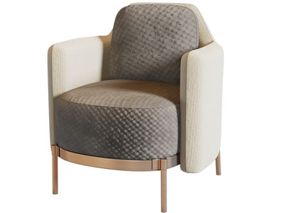 现代轻奢单人沙发