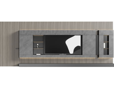 现代电视背景墙3d模型 现代电视背景墙