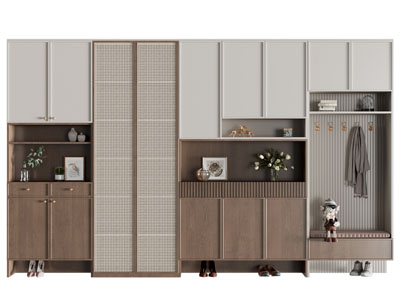 侘寂风中古风玄关鞋柜