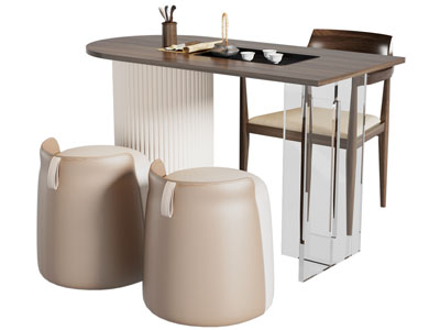 新中式茶桌椅组合