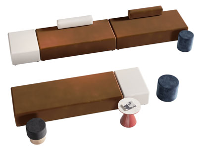 现代长方形沙发凳子