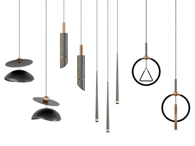 现代垂线吊灯