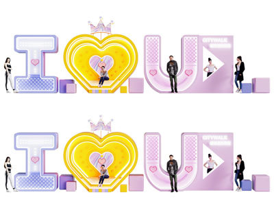 现代美陈 摆件组合