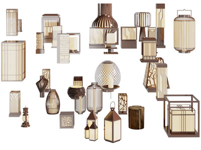 新中式地灯 草坪灯 装饰灯