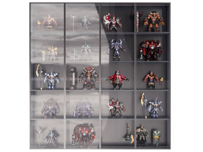 现代动漫游戏角色手办装饰柜