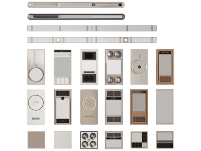 现代暖风扇 排风扇 浴霸3d模型 现代暖风扇 排风扇 浴霸