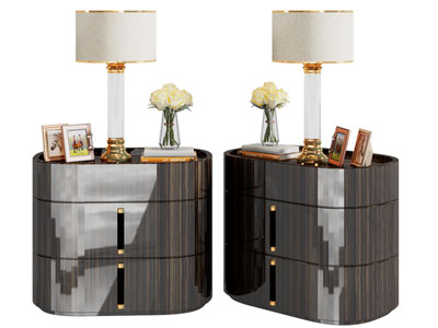 现代床头柜 床头灯