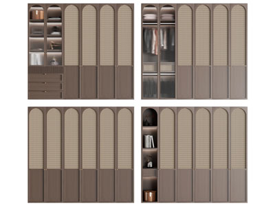 侘寂风衣柜 衣服3d模型 侘寂风衣柜 衣服