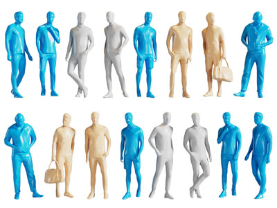 现代人物雕塑雕刻摆件组合3d模型 现代人物雕塑雕刻摆件组合