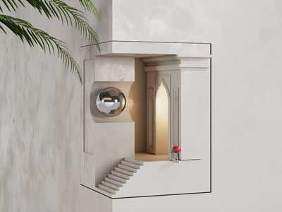 侘寂风石膏壁灯