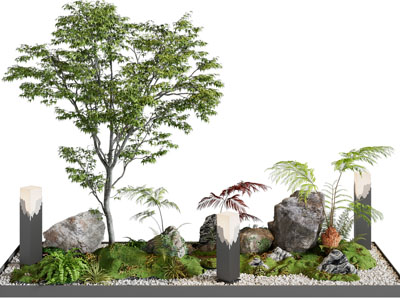 新中式石头 草坪灯景观园艺小品