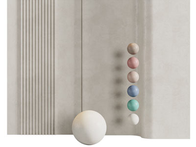 现代水泥墙 混凝土背景墙3d模型 现代水泥墙 混凝土背景墙