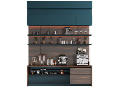 现代中古风咖啡操作台 料理台