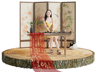 新中式美陈 商业美陈 户外装置 演绎舞台