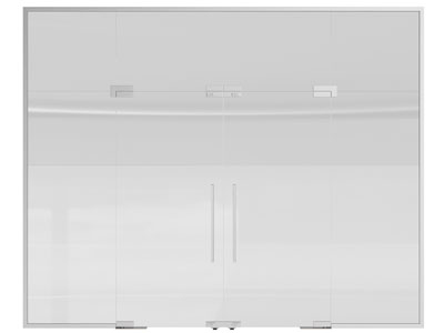 现代玻璃办公隔断 双开门 大门