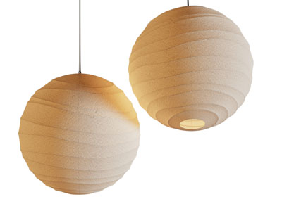 侘寂风球形吊灯